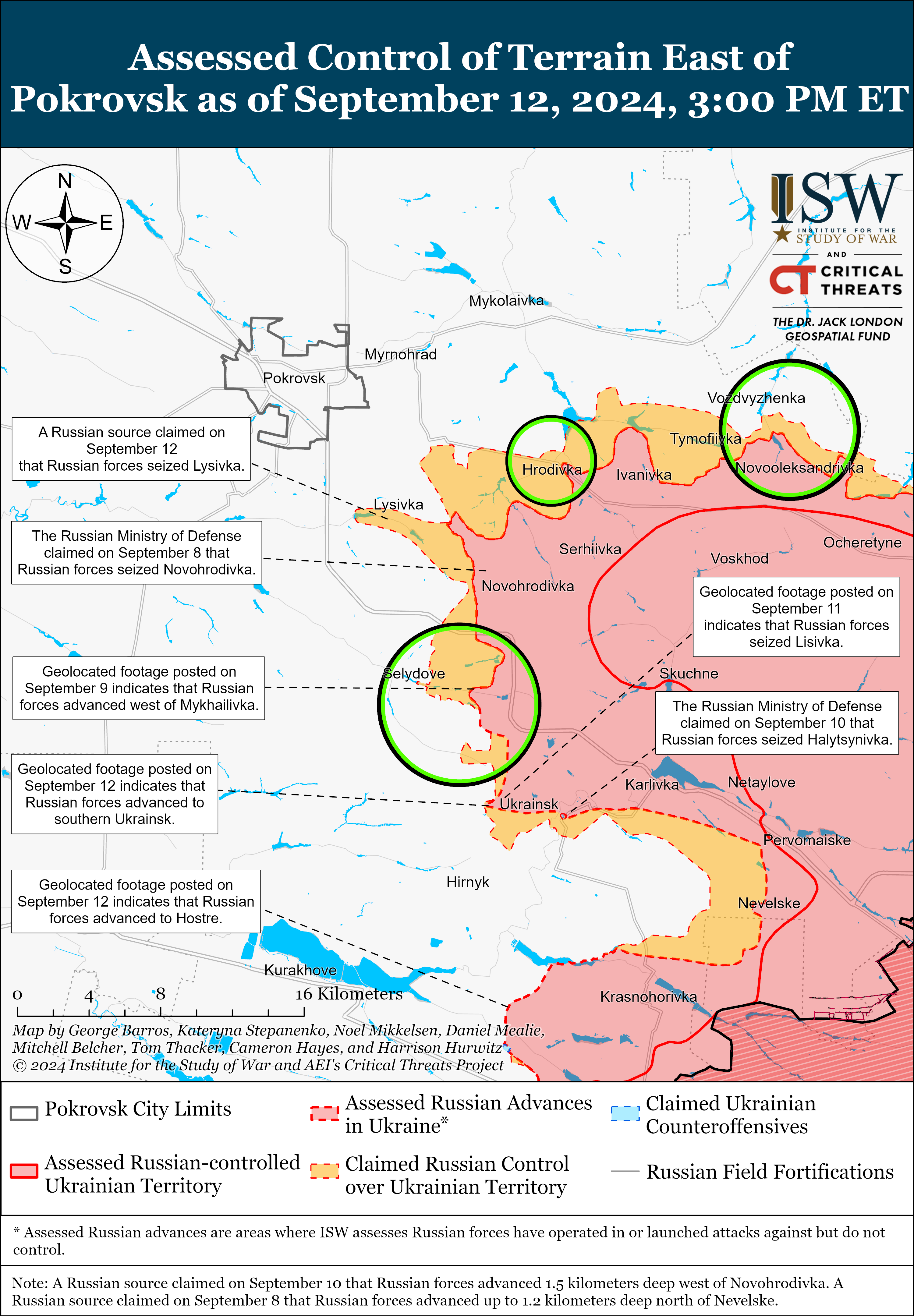 РФ знову просунулась в районі кількох населених пунктів Донецької області: карти ISW